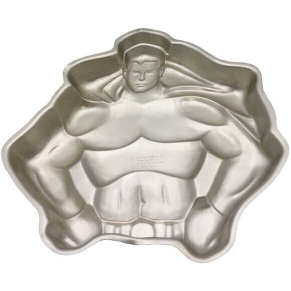 Superman DC Comics Birthday Party Cake Pan Wilton 502-1212 Instructions Vintage - Picture 3 of 12
